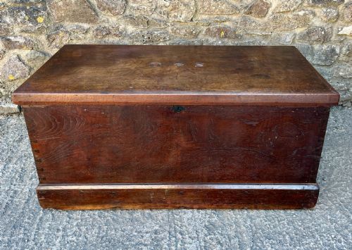 ANTIQUE TEAK BLANKET CHEST