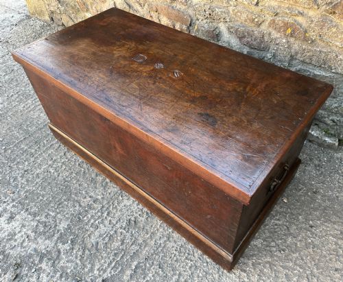 ANTIQUE TEAK BLANKET CHEST - ADDITIONAL PHOTO 4
