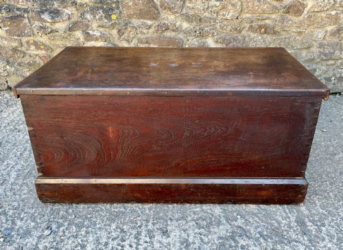 ANTIQUE TEAK BLANKET CHEST - ADDITIONAL PHOTO 5