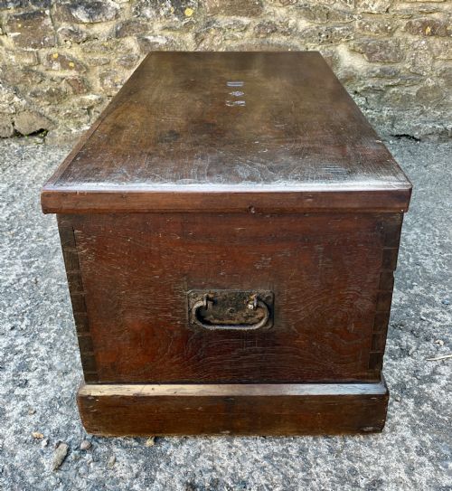 ANTIQUE TEAK BLANKET CHEST - ADDITIONAL PHOTO 7