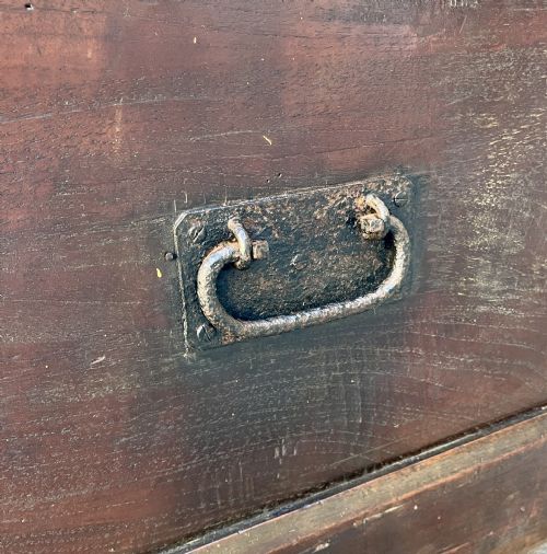 ANTIQUE TEAK BLANKET CHEST - ADDITIONAL PHOTO 8