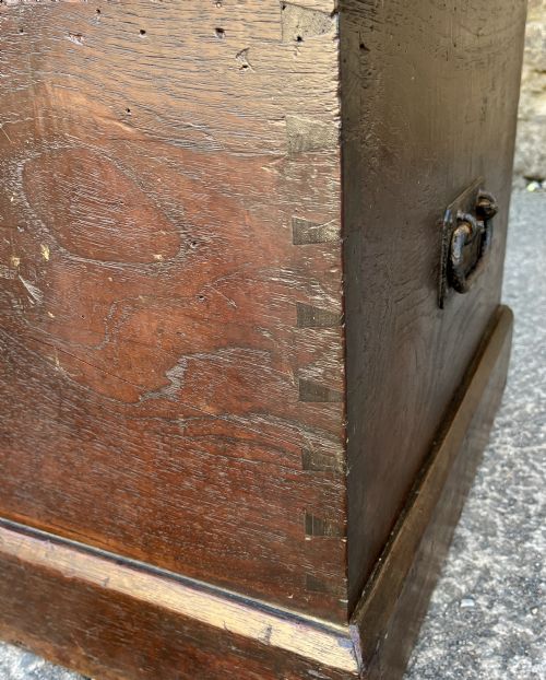 ANTIQUE TEAK BLANKET CHEST - ADDITIONAL PHOTO 9