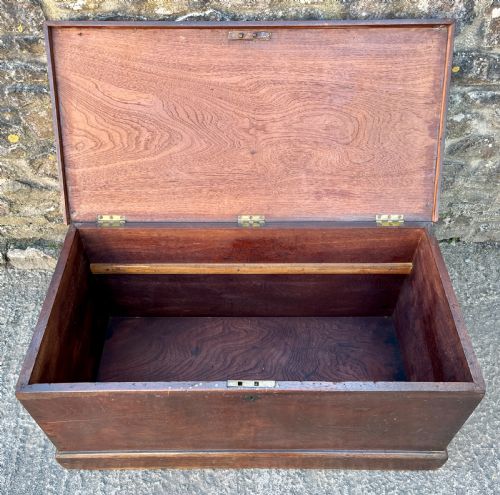 ANTIQUE TEAK BLANKET CHEST - ADDITIONAL PHOTO 10