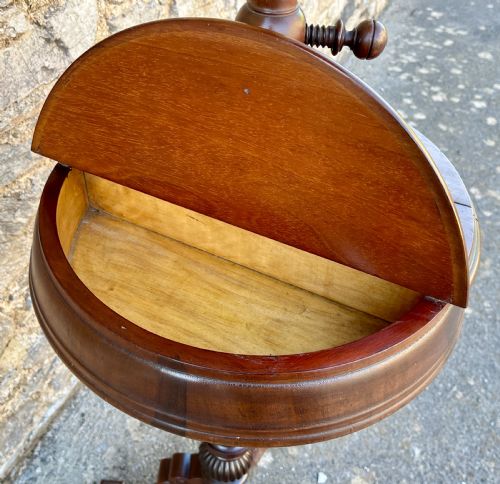 ANTIQUE WALNUT ADJUSTABLE SHAVING MIRROR - ADDITIONAL PHOTO 5