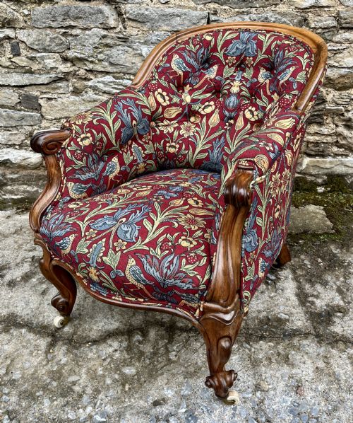 fig 1. Victorian Rosewood Framed Armchair