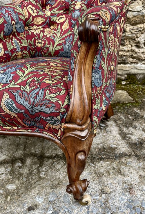 fig 2. Victorian Rosewood Framed Armchair