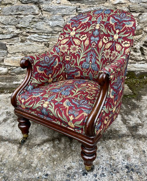 fig 3. Victorian Mahogany Framed Armchair