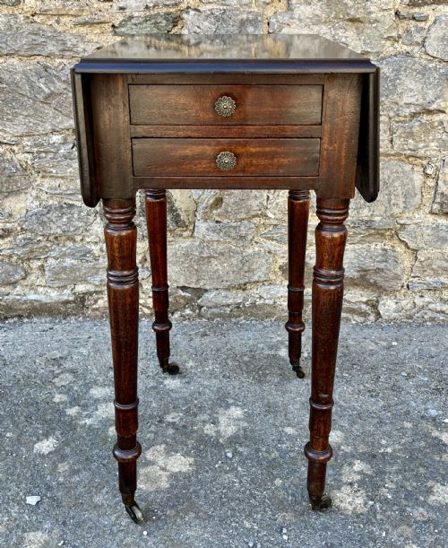 Regency Mahogany Drop Flap Work Table