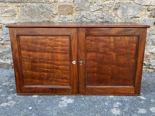 VICTORIAN MAHOGANY MILITARY FILING CABINET