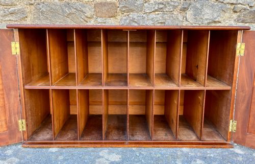 VICTORIAN MAHOGANY MILITARY FILING CABINET - ADDITIONAL PHOTO 4