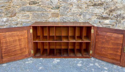 VICTORIAN MAHOGANY MILITARY FILING CABINET - ADDITIONAL PHOTO 7