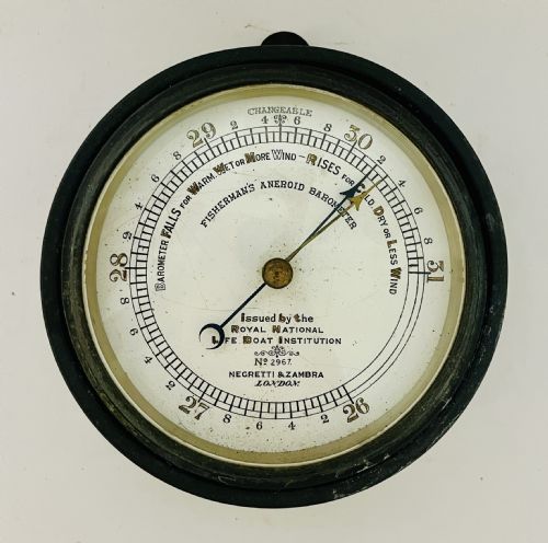 Victorian Rnli Fisherman’s Aneroid Barometer
