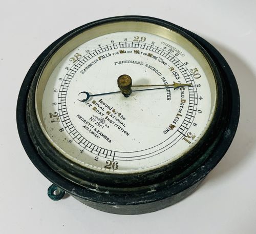 fig 1. Victorian RNLI Fisherman’s Aneroid Barometer