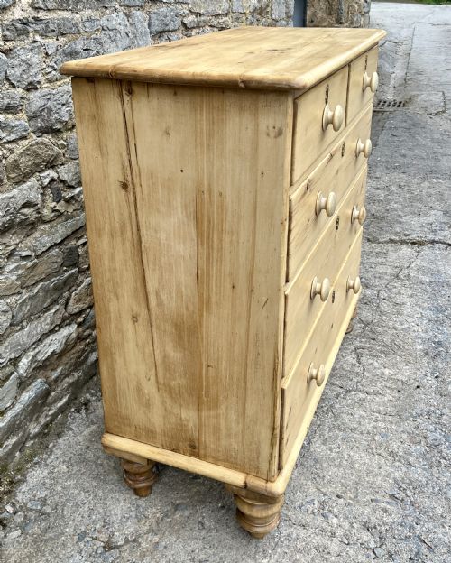 fig 2. Victorian Stripped Pine Chest of Drawers