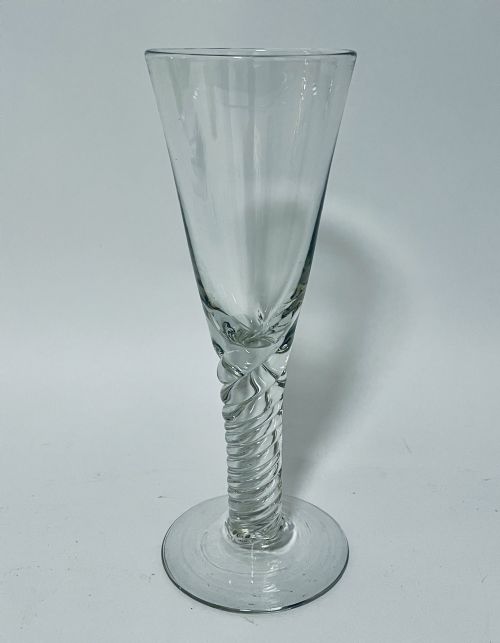 Huge Pint Ale Glass with Wrythen Stem
