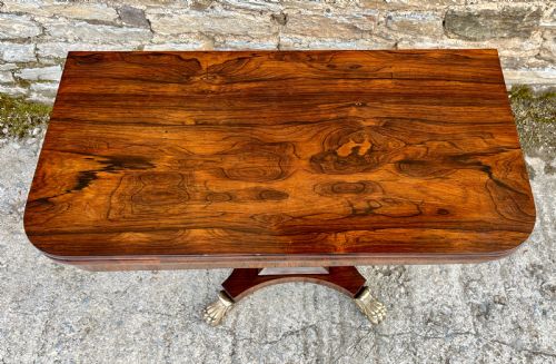 REGENCY ROSEWOOD CARD TABLE - ADDITIONAL PHOTO 6