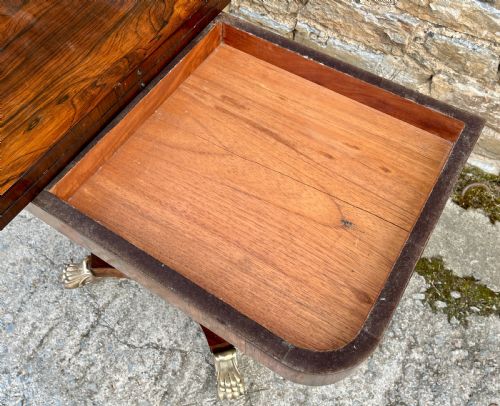 REGENCY ROSEWOOD CARD TABLE - ADDITIONAL PHOTO 8