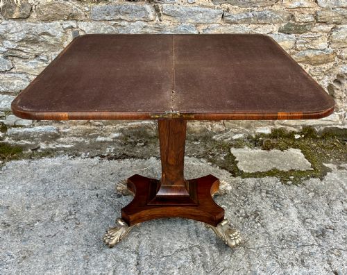 REGENCY ROSEWOOD CARD TABLE - ADDITIONAL PHOTO 10