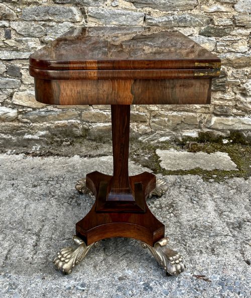 REGENCY ROSEWOOD CARD TABLE - ADDITIONAL PHOTO 14