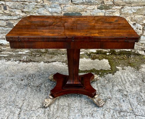 REGENCY ROSEWOOD CARD TABLE - ADDITIONAL PHOTO 16
