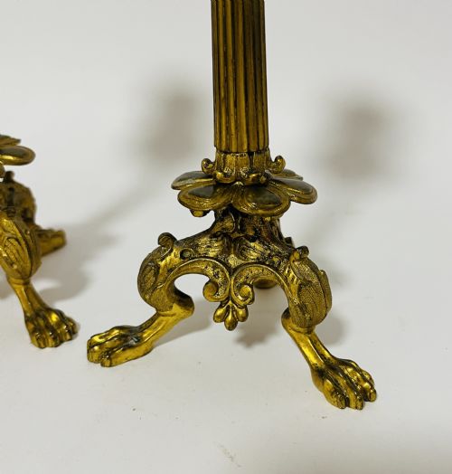 fig 2. Pair of Antique French Gilt Candlesticks