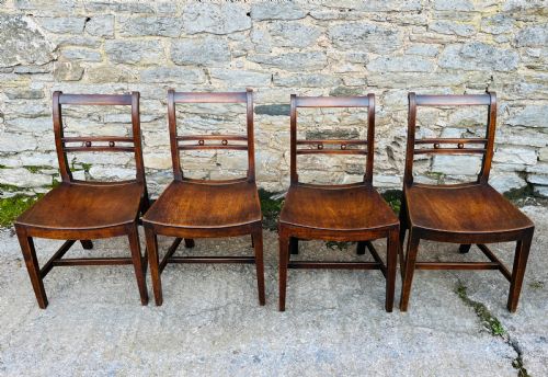Set of 4 Georgian Suffolk Ball Back Chairs