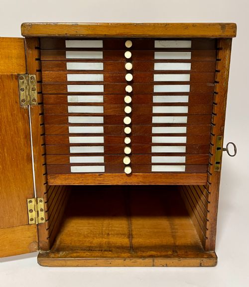 ANTIQUE MICROSCOPE SLIDE CABINET - ADDITIONAL PHOTO 1