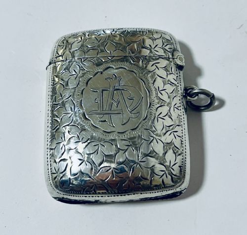fig 1. Antique Silver Vesta Case