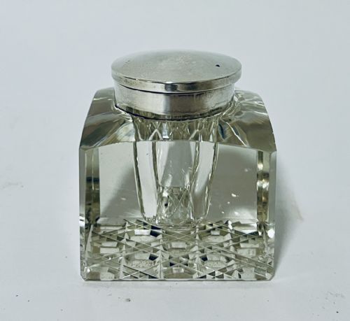 Edwardian Silver Topped Inkwell