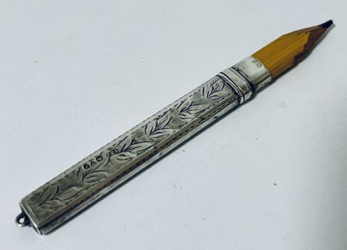 fig 1. Antique Silver Pencil Holder