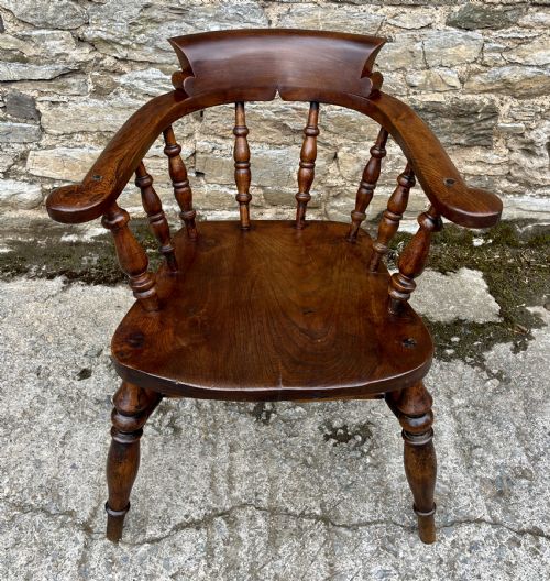 Antique Elm Captains Chair