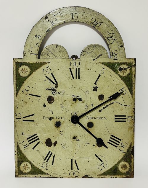 Antique Grandfather Clock Face Converted to Quartz