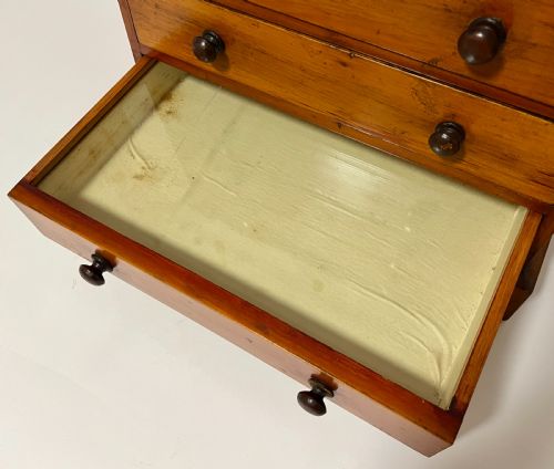 ANTIQUE STAINED PINE SPECIMEN CABINET - ADDITIONAL PHOTO 1