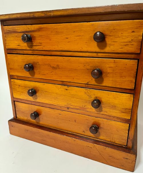 ANTIQUE STAINED PINE SPECIMEN CABINET - ADDITIONAL PHOTO 3