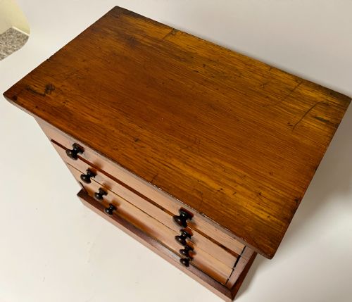 ANTIQUE STAINED PINE SPECIMEN CABINET - ADDITIONAL PHOTO 4
