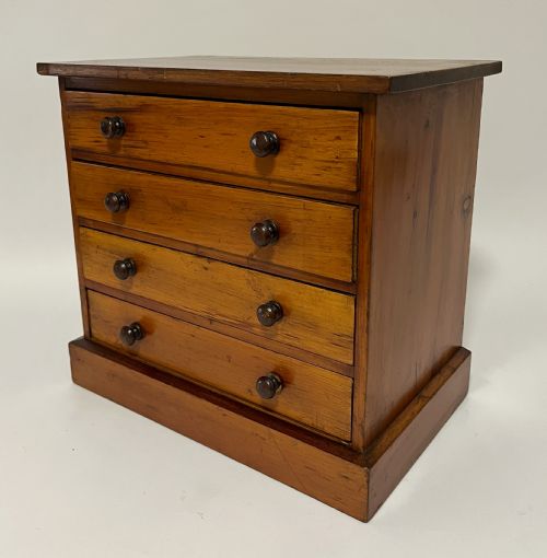 ANTIQUE STAINED PINE SPECIMEN CABINET - ADDITIONAL PHOTO 8