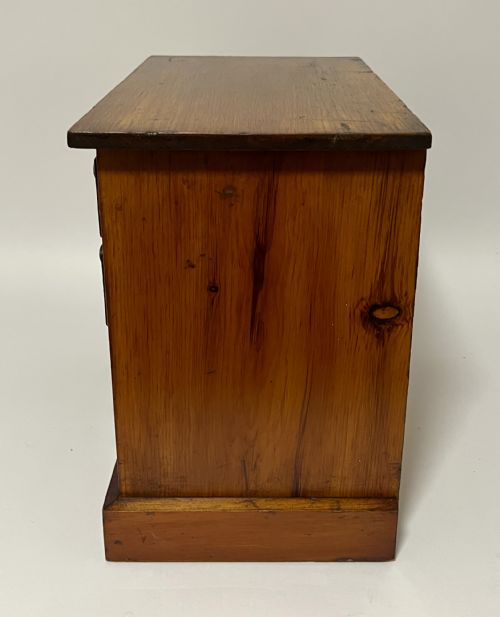 ANTIQUE STAINED PINE SPECIMEN CABINET - ADDITIONAL PHOTO 9