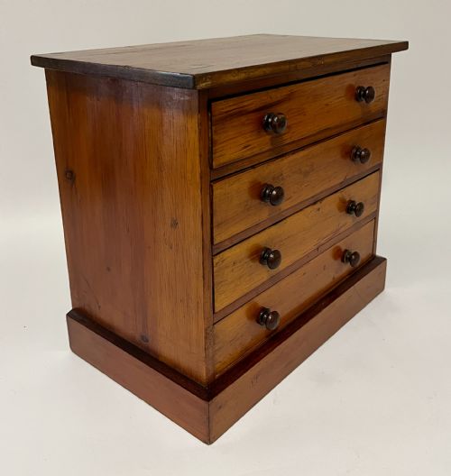 ANTIQUE STAINED PINE SPECIMEN CABINET - ADDITIONAL PHOTO 11