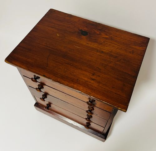 ANTIQUE STAINED PINE COLLECTORS CABINET - ADDITIONAL PHOTO 2