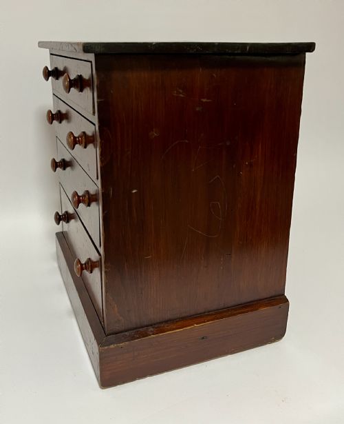 ANTIQUE STAINED PINE COLLECTORS CABINET - ADDITIONAL PHOTO 5