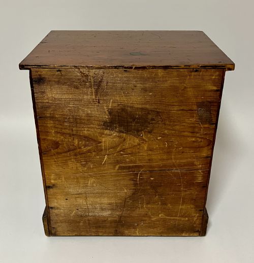 ANTIQUE STAINED PINE COLLECTORS CABINET - ADDITIONAL PHOTO 7