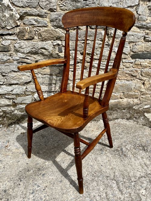 ANTIQUE WINDSOR FARMHOUSE CHAIR - ADDITIONAL PHOTO 2