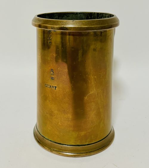 Victorian Brass Quart Tankard