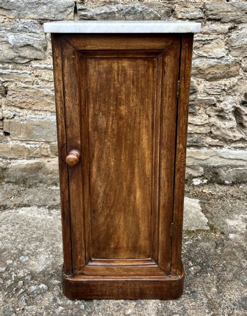 fig 1. Victorian Mahogany Marble Top Pot Cupboard
