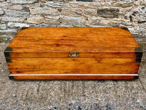 Large Antique Pine Military Chest