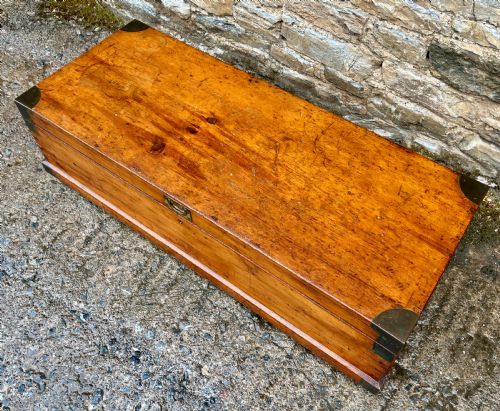 fig 2. Large Antique Pine Military Chest