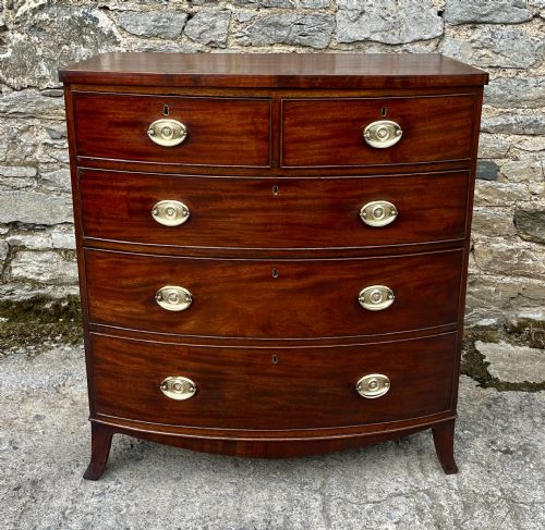 Regency Mahogany Bow Front Chest of Drawers