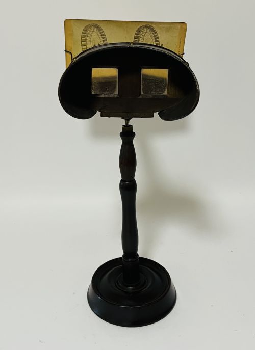 fig 2. Antique Stereoscopic Viewer on Stand