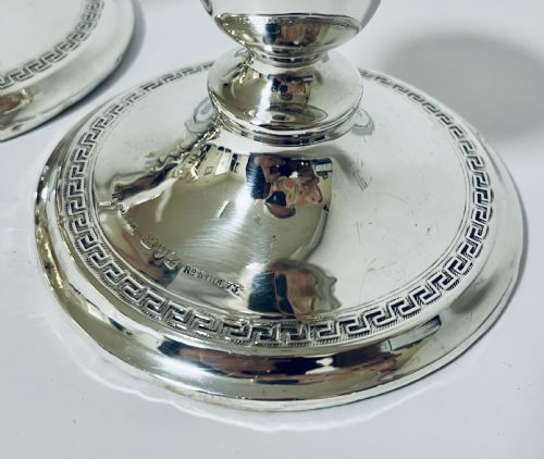 PAIR OF EDWARDIAN SILVER DESK CANDLESTICKS - ADDITIONAL PHOTO 3