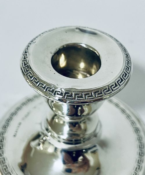 PAIR OF EDWARDIAN SILVER DESK CANDLESTICKS - ADDITIONAL PHOTO 8
